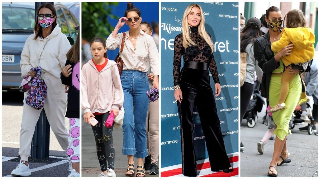 Madres sí, pero también a la moda: de Paula Echevarría a Katie Holmes, pasando por Elsa Pataky e Irina Shayk.