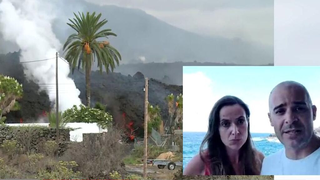 El volcán les pilla de luna de miel.