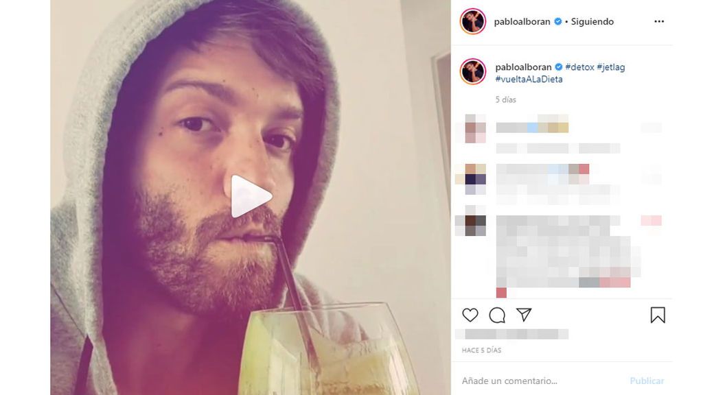 Pablo Alborán se pone a dieta
