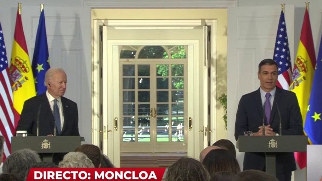 La comparecencia de Pedro Sánchez y Joe Biden