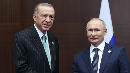 Erdogán y Putin en imagen de archivo Erdogán y Putin en imagen de archivo