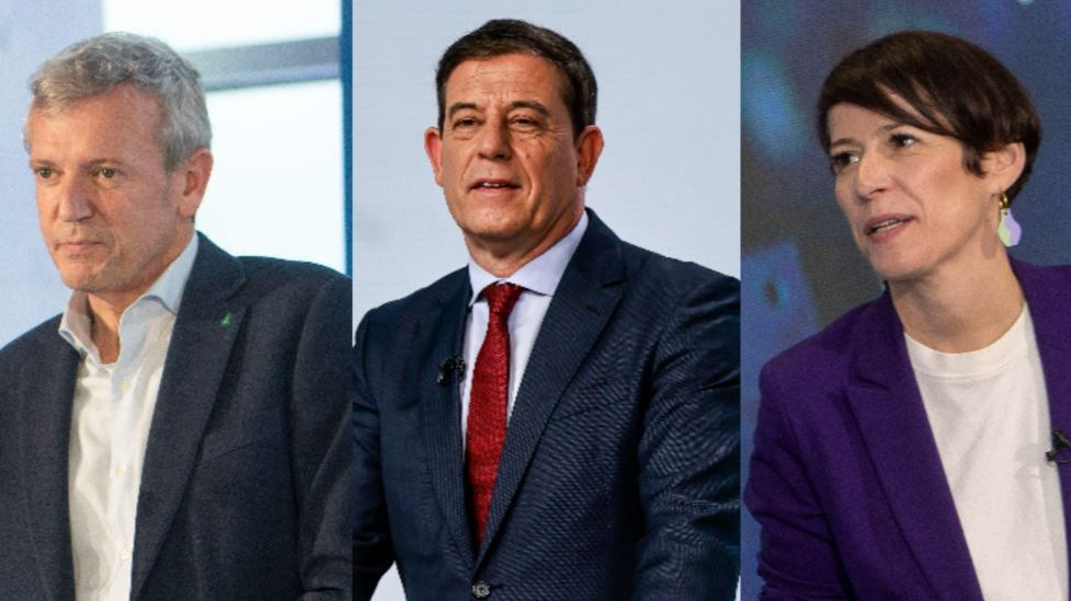 Alfonso Rueda, Xosé Ramón Gómez Besteiro y Ana Pontón Alfonso Rueda, Xosé Ramón Gómez Besteiro y Ana Pontón