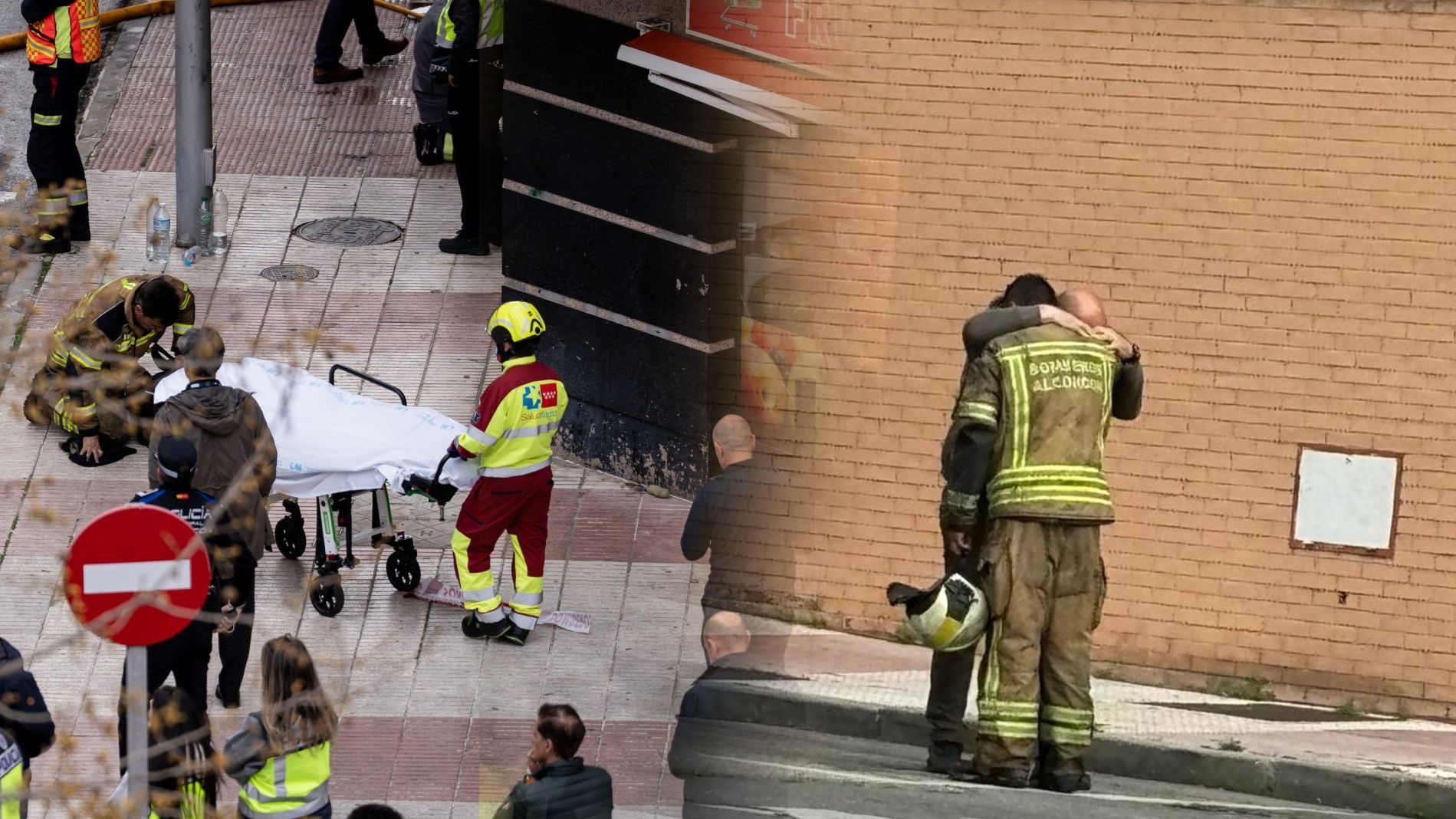 Conmoción por la muerte de los dos bomberos en un incendio de Alcorcón: "Momento muy doloroso"