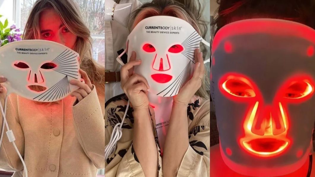 Famosas usando máscaras LED de luz roja: Kim Kardashian, Suki Waterhouse, o Chrissy Teigen Famosas usando máscaras LED de luz roja: Kim Kardashian, Suki Waterhouse, o Chrissy Teigen
