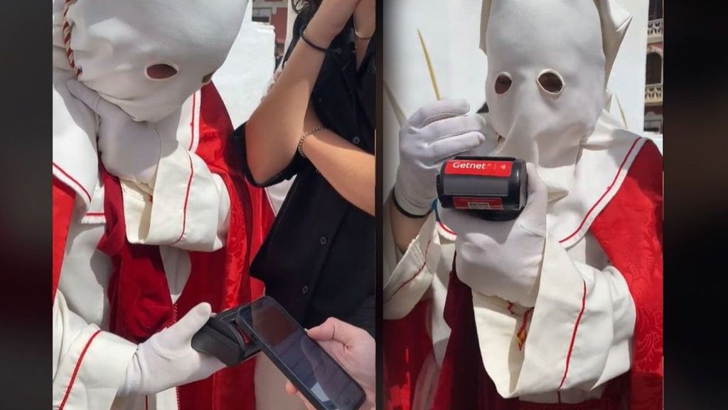 Los nazarenos cobran con datáfono en plena Semana Santa